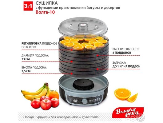 Сушилка ВЕЛИКИЕ РЕКИ Волга-10